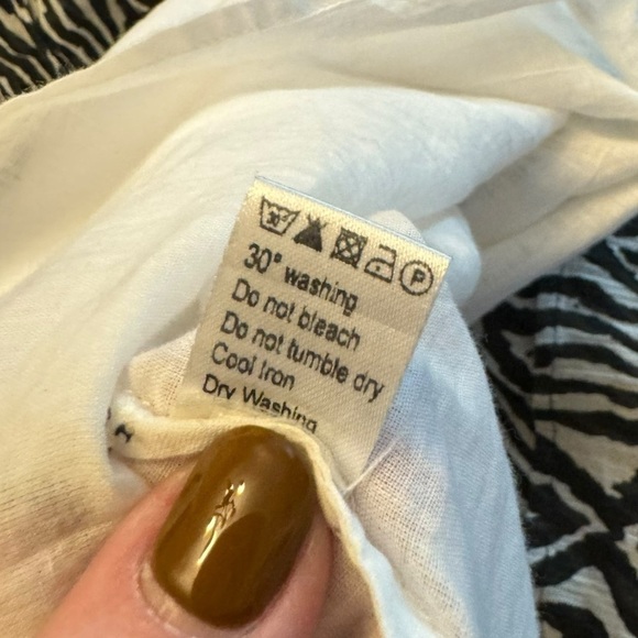 Banjanan - Midi Dress Black & White Abstract Print Sz S - Picture 9 of 9